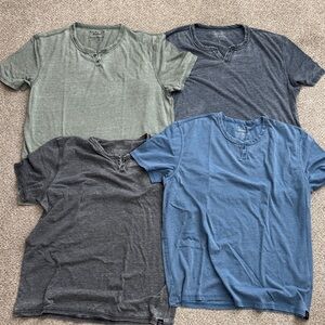Set of 4 Lucky Brand Henley Tees